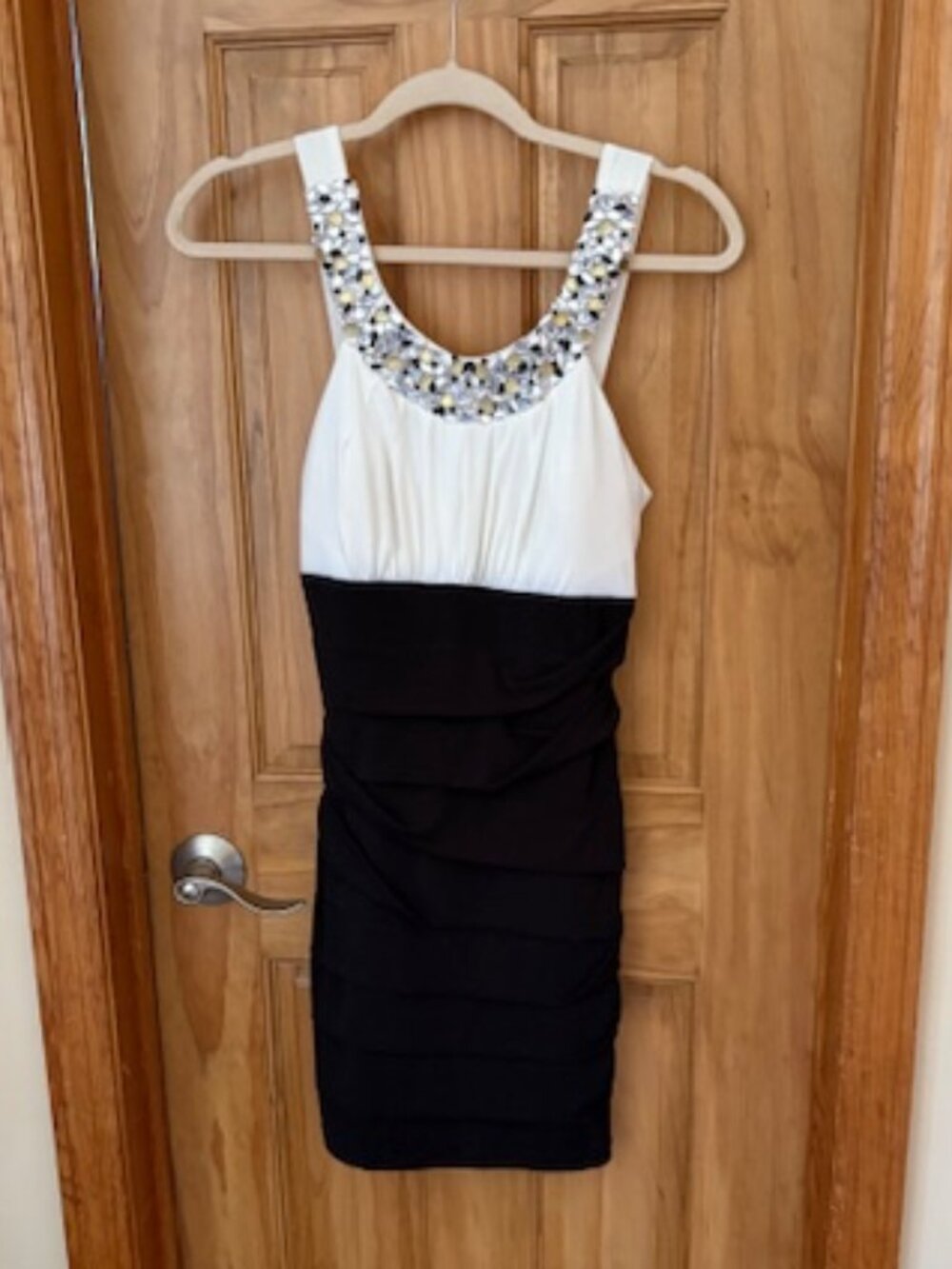Deb bejeweled mini dress